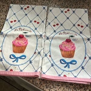 🧁Set of 2 Natalie Lete Dish Towels NWT 🧁